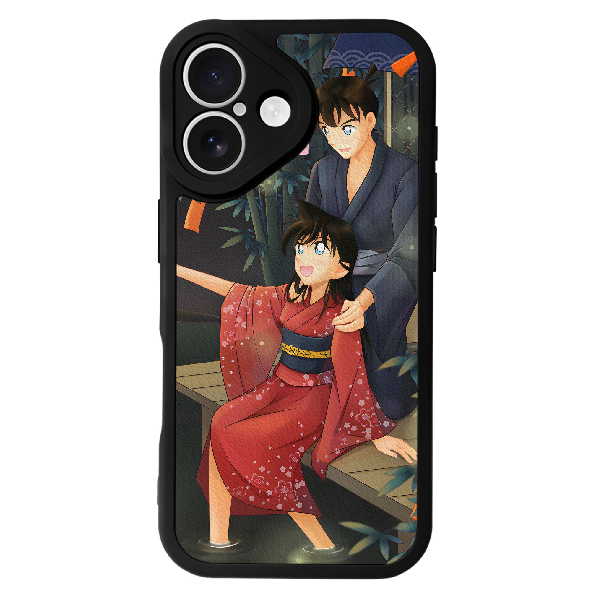 （画像用） 名探偵コナン Detective Conan 【iPhone 16シリーズ対応】シリコンスマホケース（レザー調） 材質：シリコン